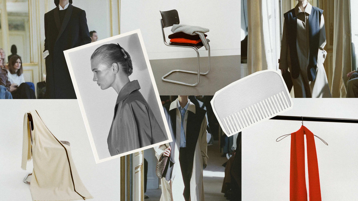 2025 sleek hairstyle trends showcased in a contemporary fashion display featuring elegant styles and accessories.