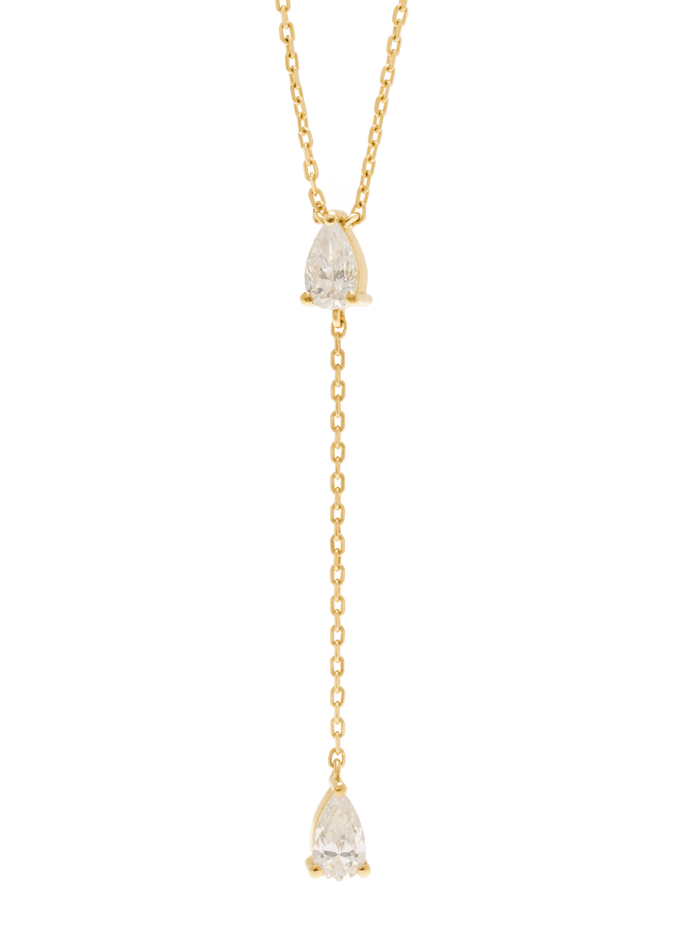 colar two diamond linked 18k