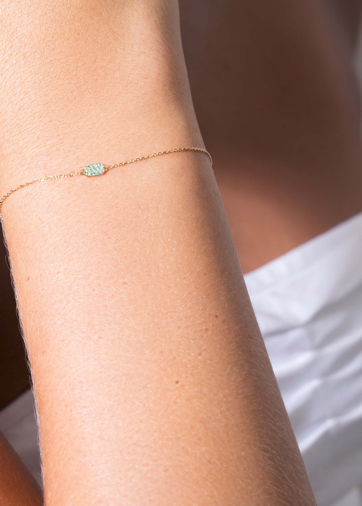 pulseira hannah pulseira de esmeralda 18k
