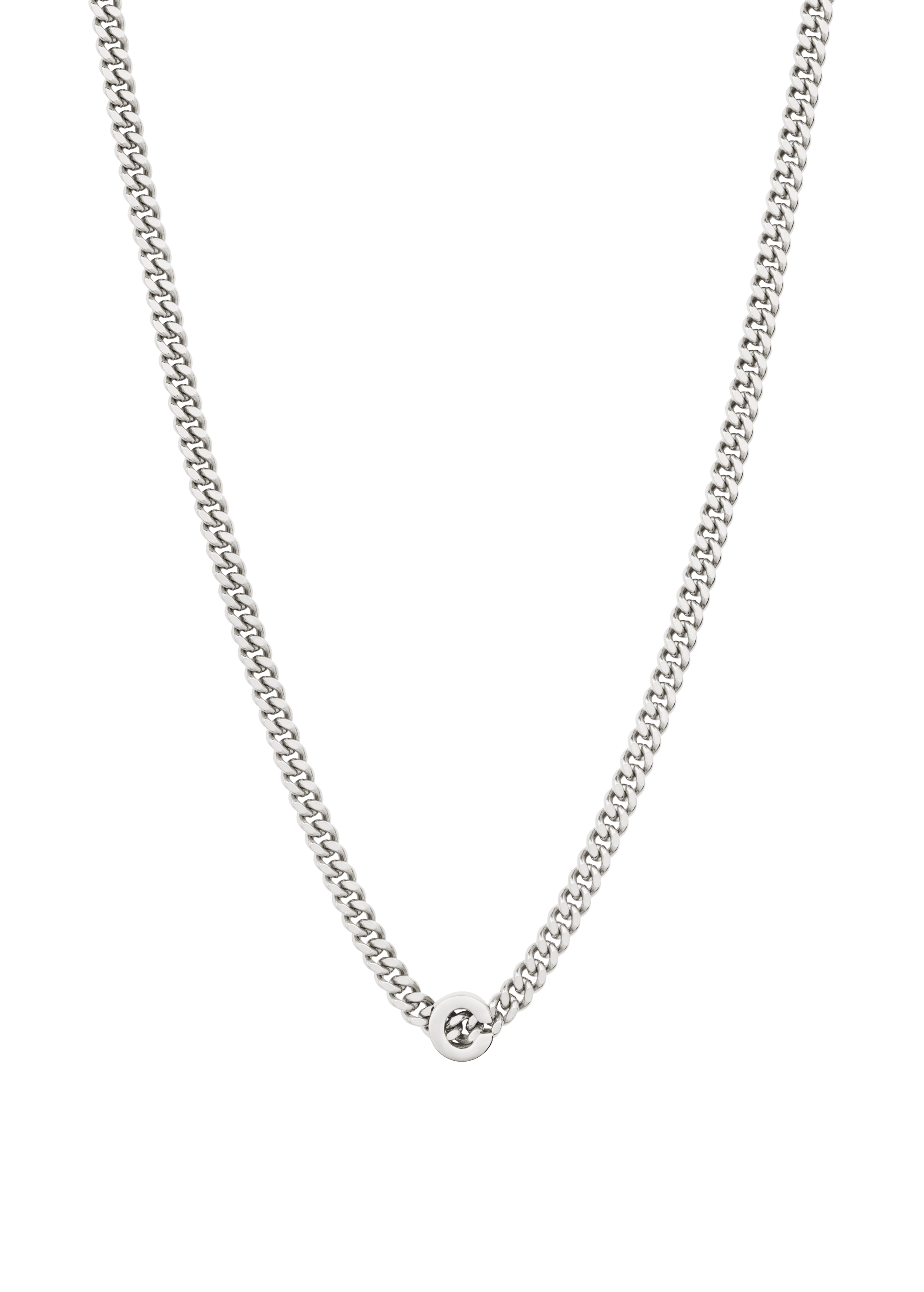 alphabet necklace with pendant C in silver