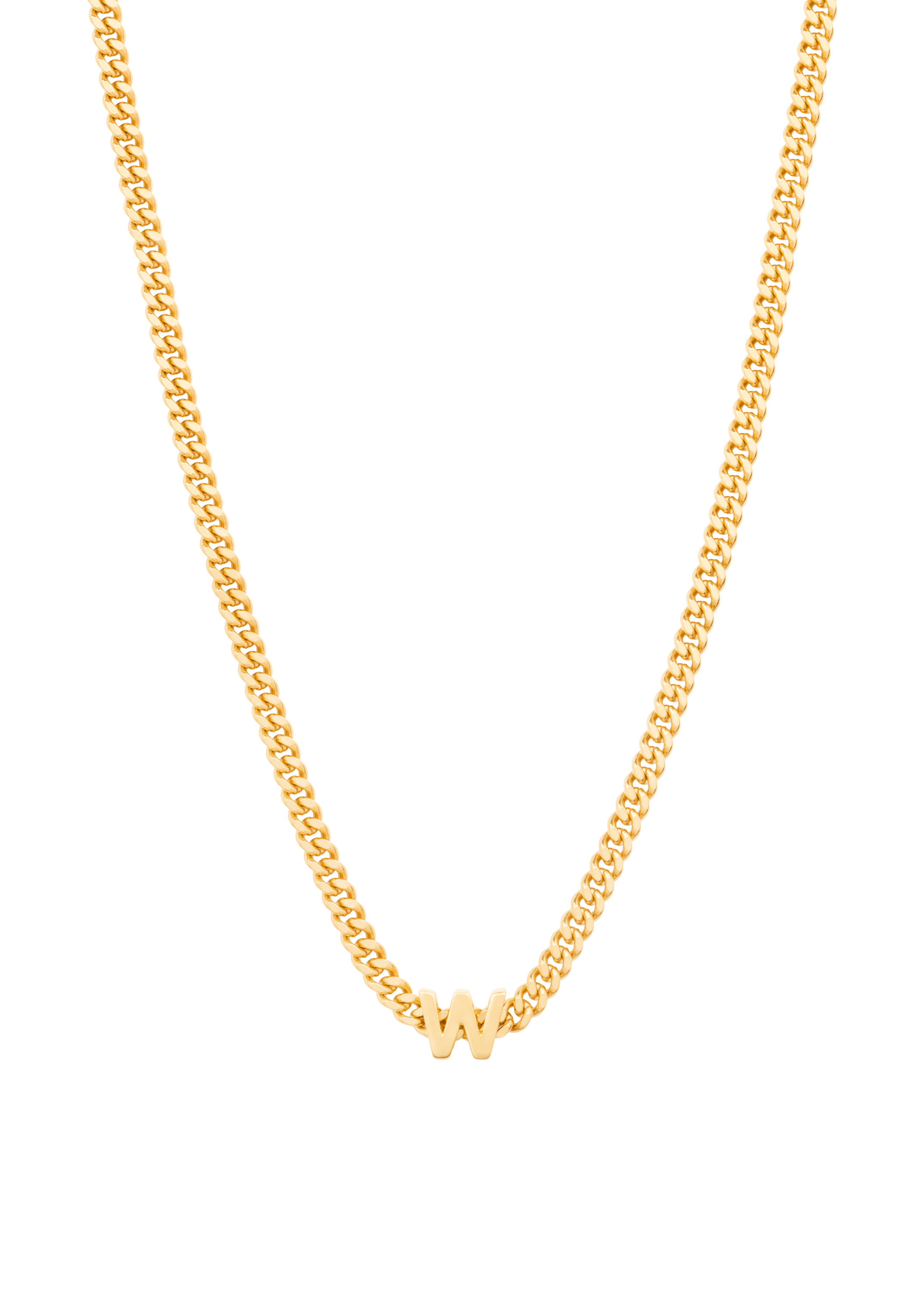 colar alphabet com pendente W