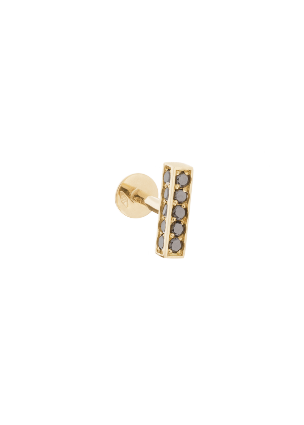 belli stud 18k diamante negro