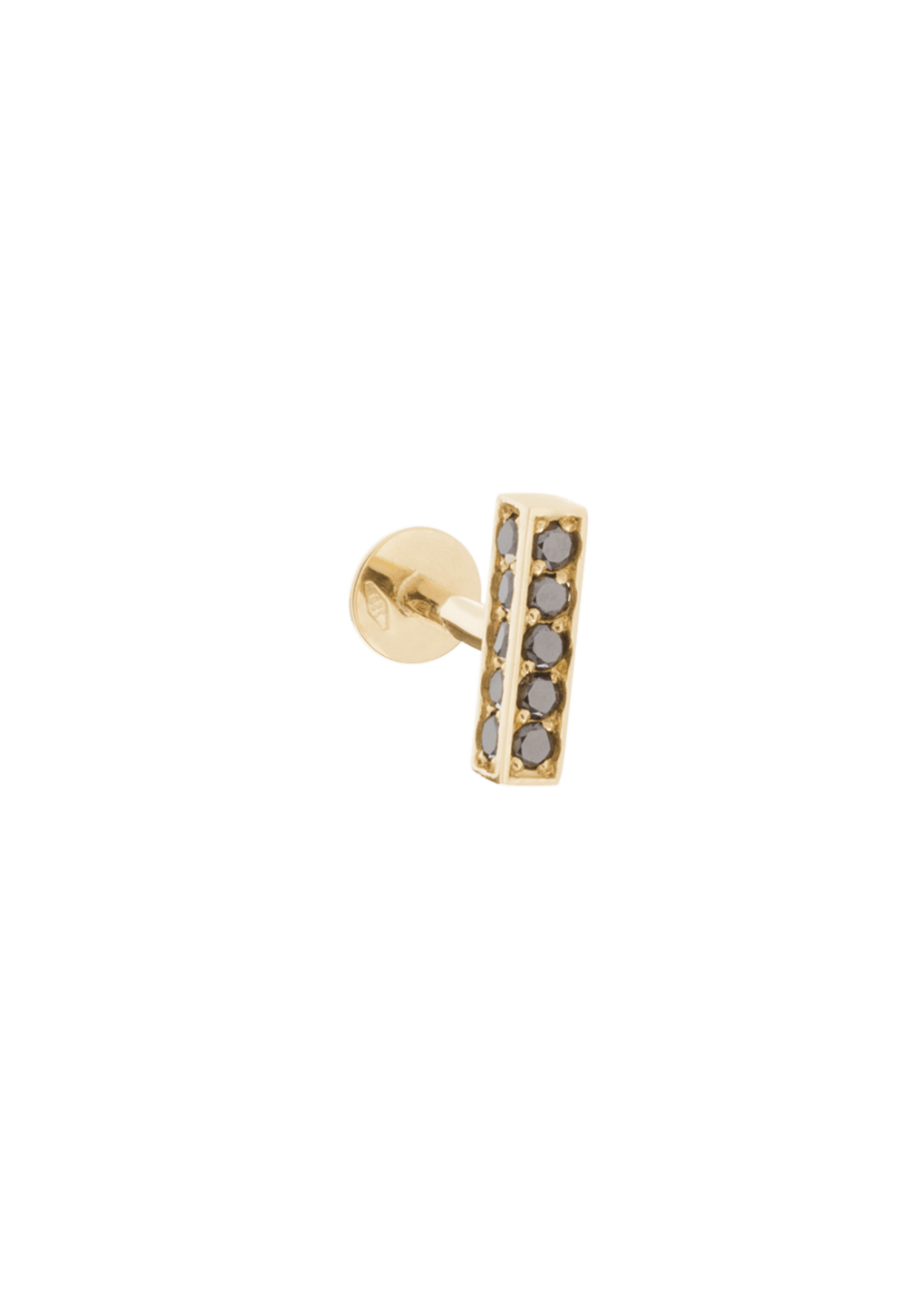 brincos belli stud com diamante negro 18k