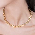model wearing eden necklace in gold