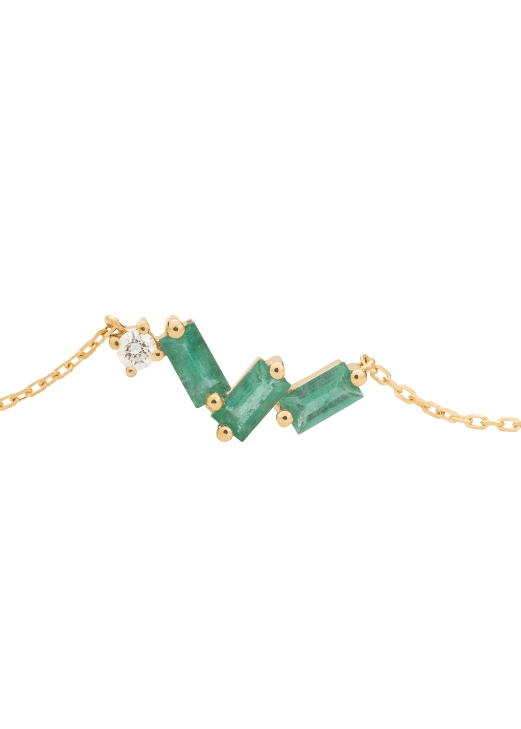 colar de esmeralda e diamante em ouro 18k Colares