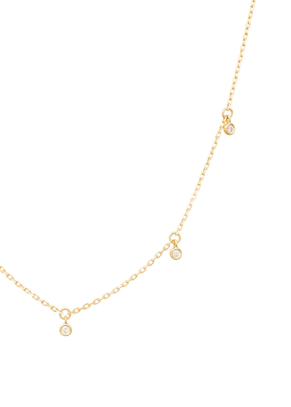 colar de 18k com cinco diamantes da sorte Colares