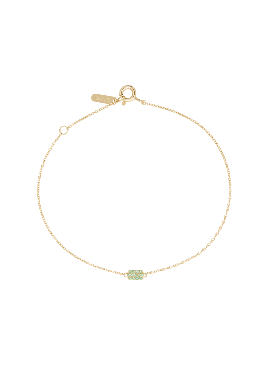 pulseira hannah 18k esmeralda