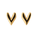 kokoro earrings in gold