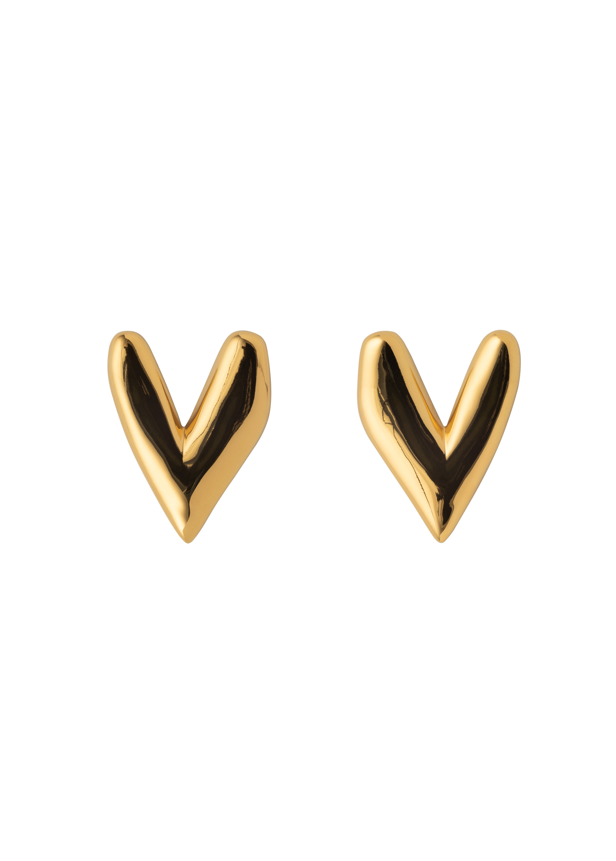 kokoro earrings in gold
