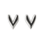 kokoro earrings in silver