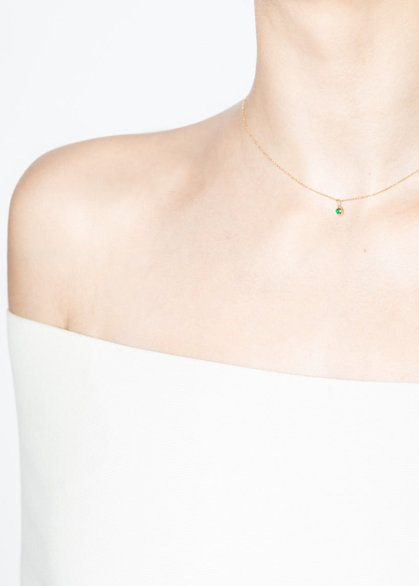 colar mock 18k esmeralda