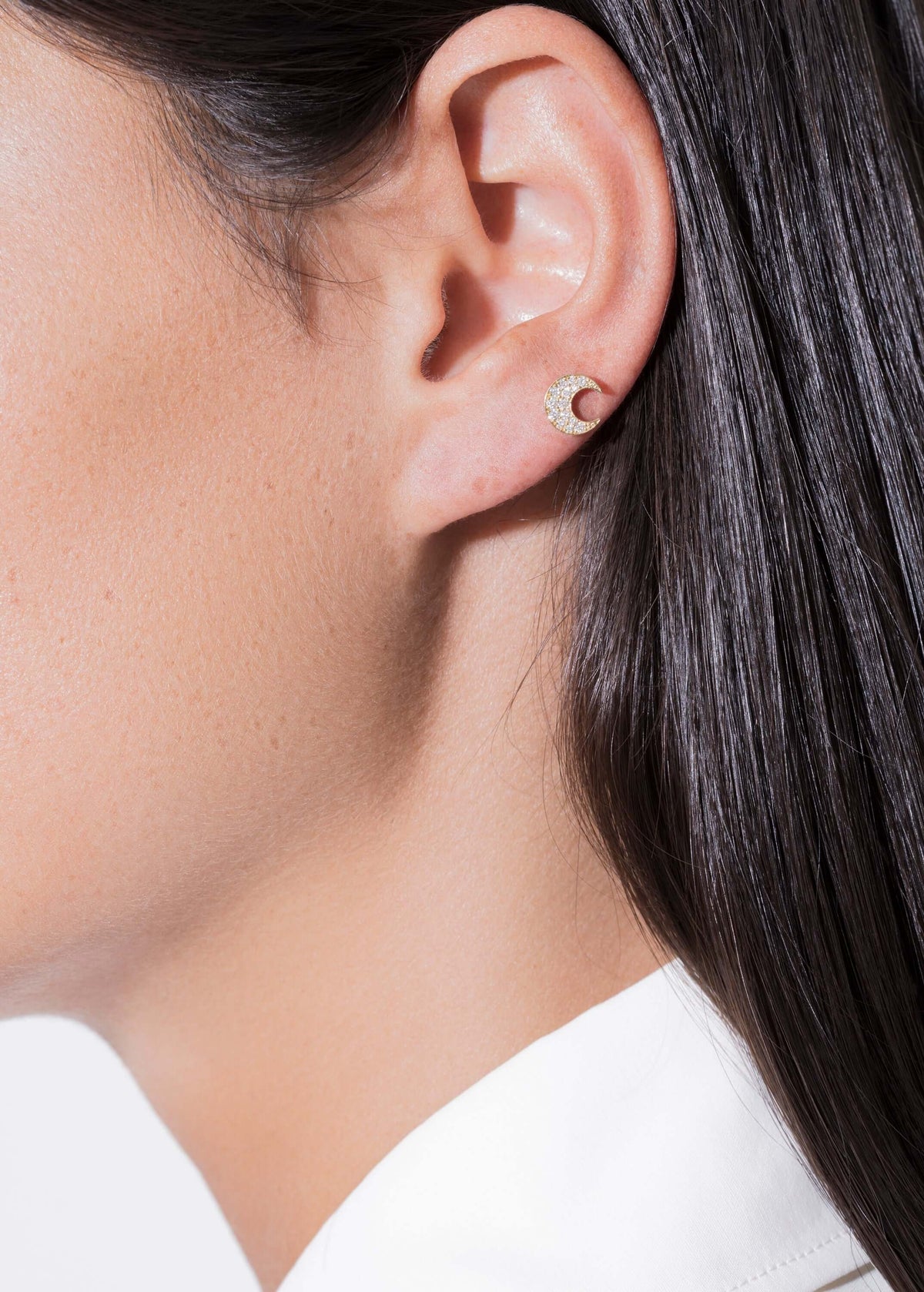 brincos de diamante mush stud 18k