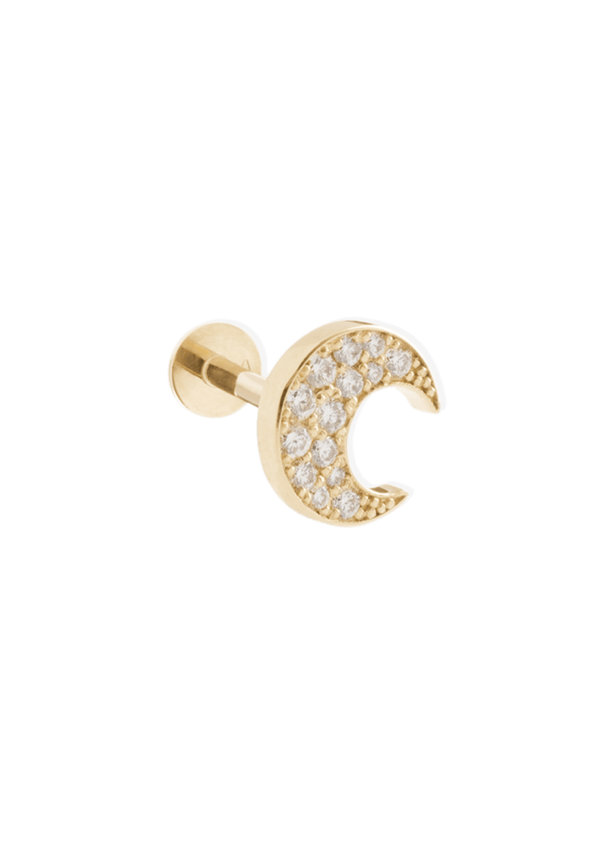 brincos de diamante mush stud 18k