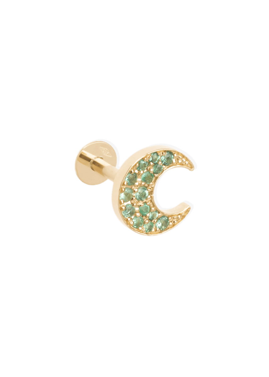 brincos de esmeralda em ouro 18k modelo mush stud