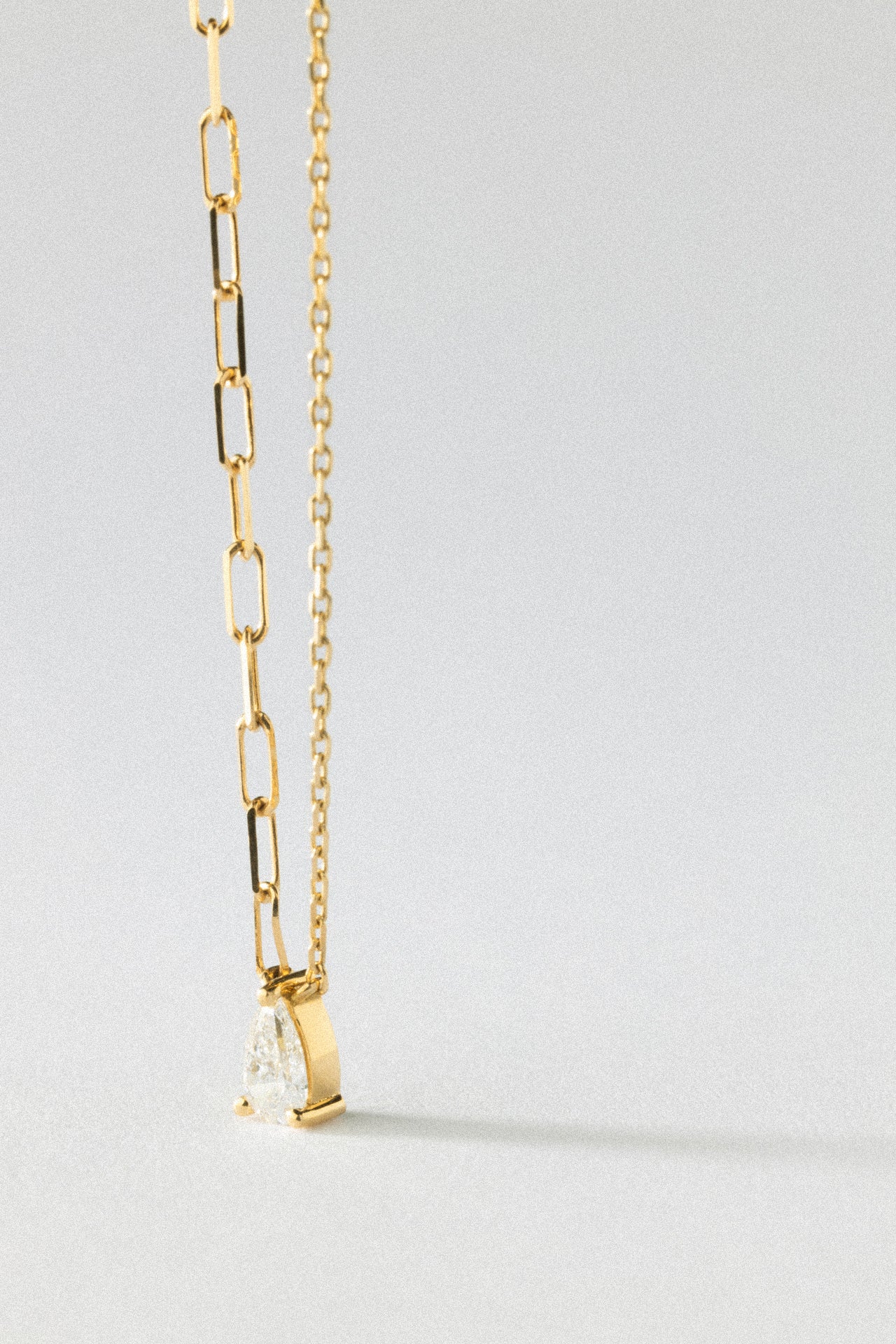 colar pear 18k diamante