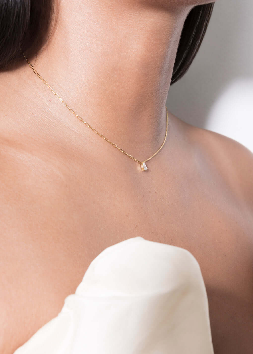 colar de pêra 18k colares de diamante