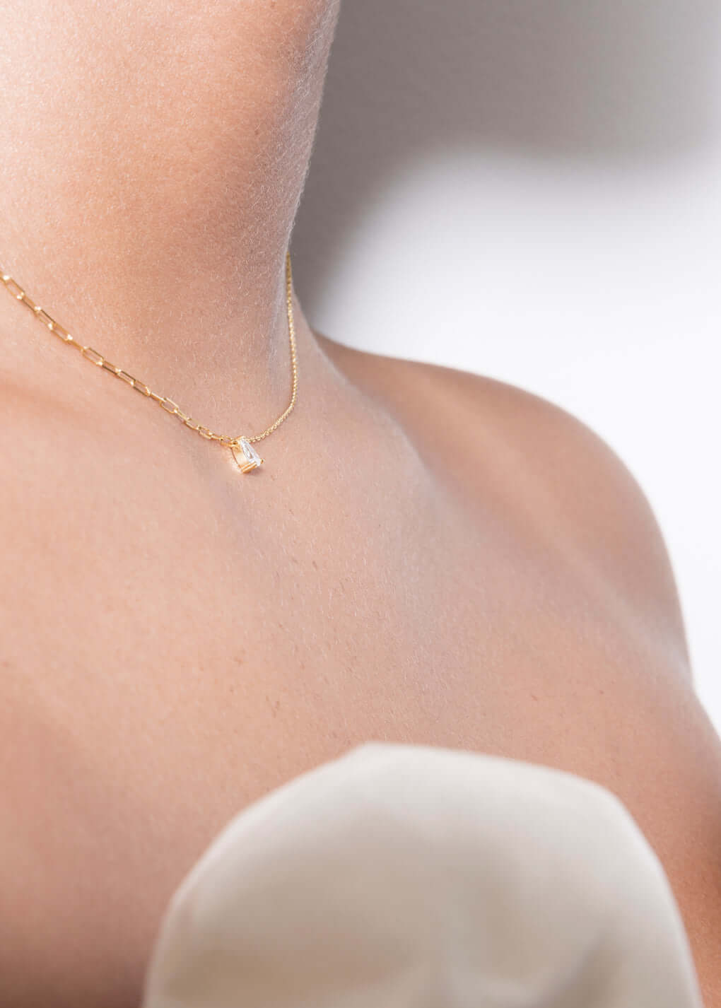 colar de pêra 18k colares de diamante