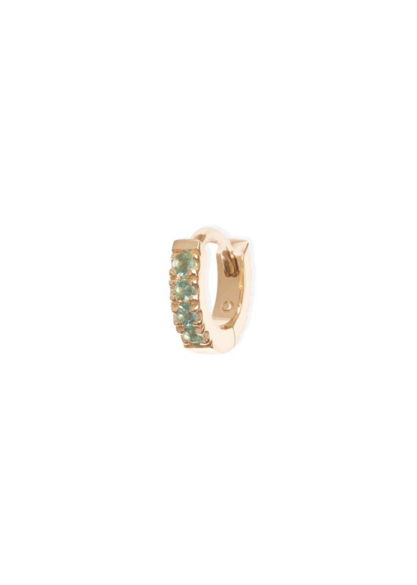 salt hoop 18k esmeralda