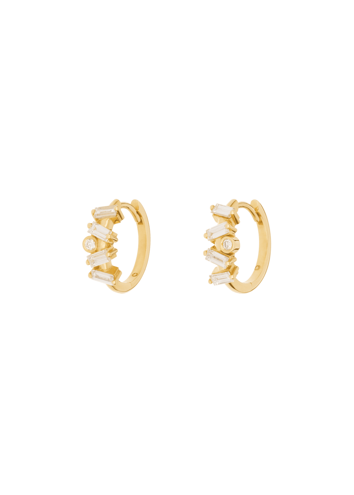 brincos de diamantes em forma 18k Brincos