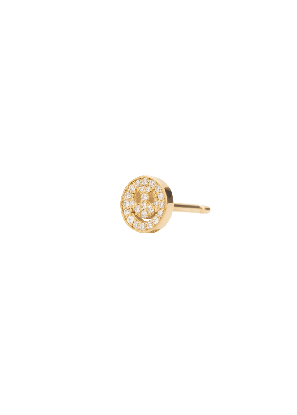 brinco com diamante 18k sorriso Brincos