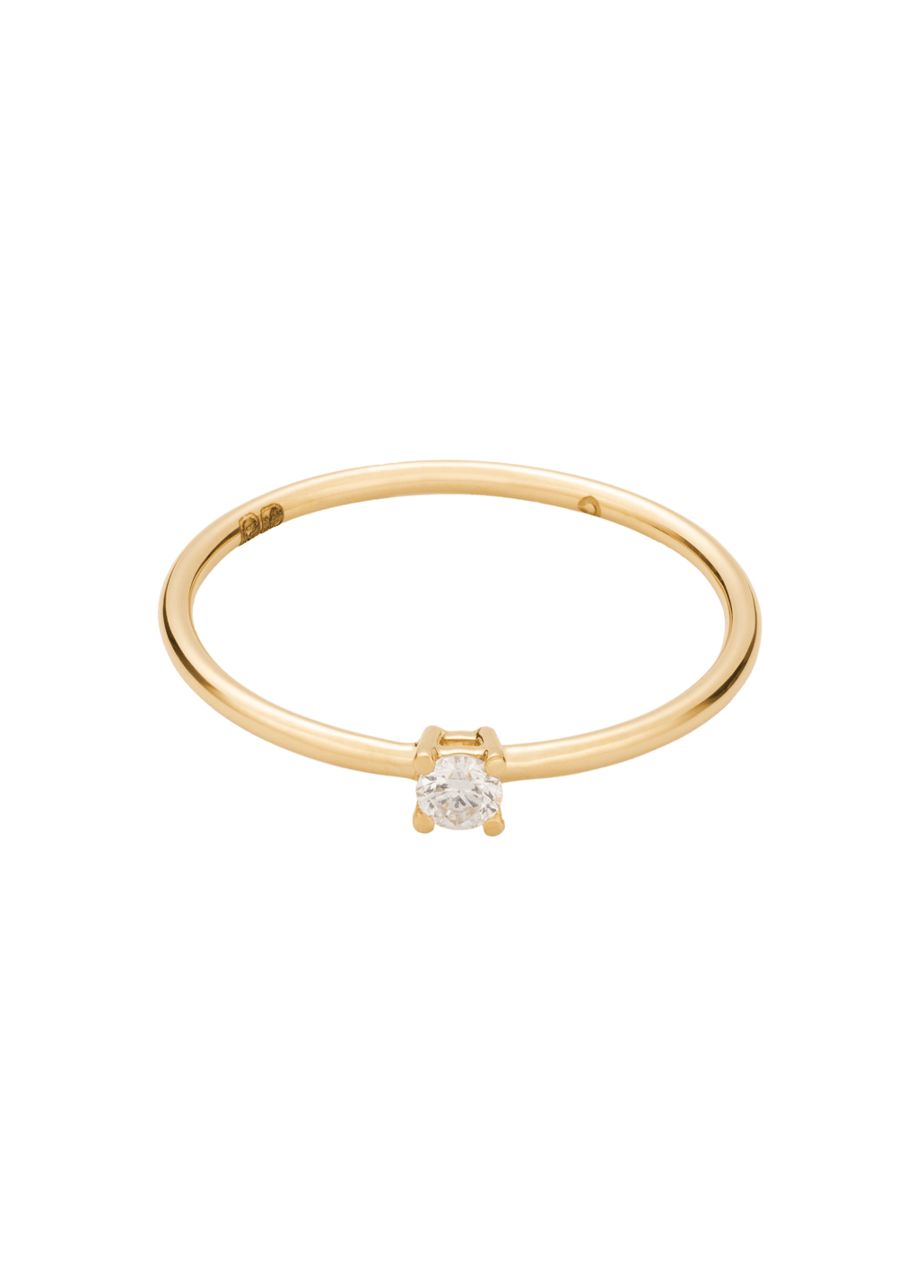 anel solitário de diamante 18k Anéis