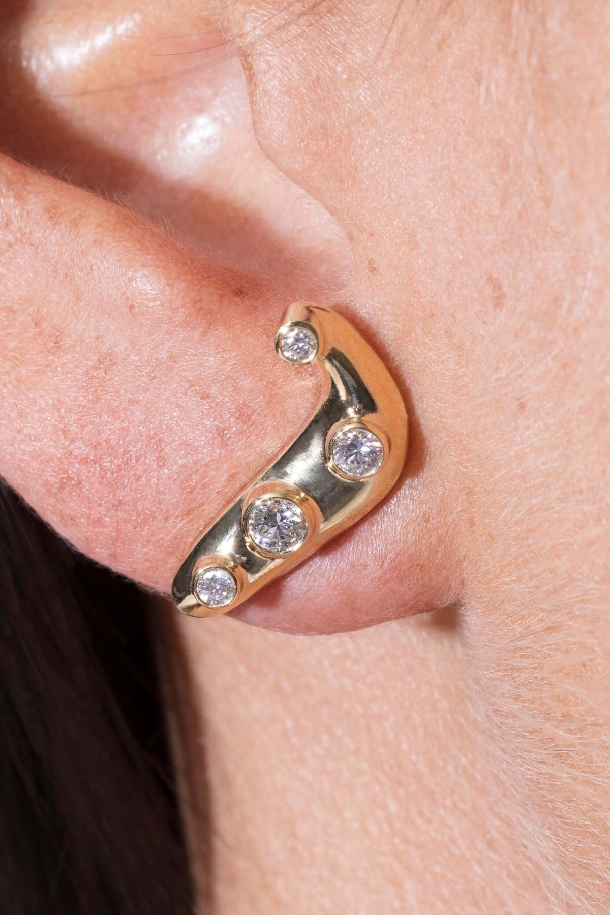 brincos infinitos de diamante 18k Brincos