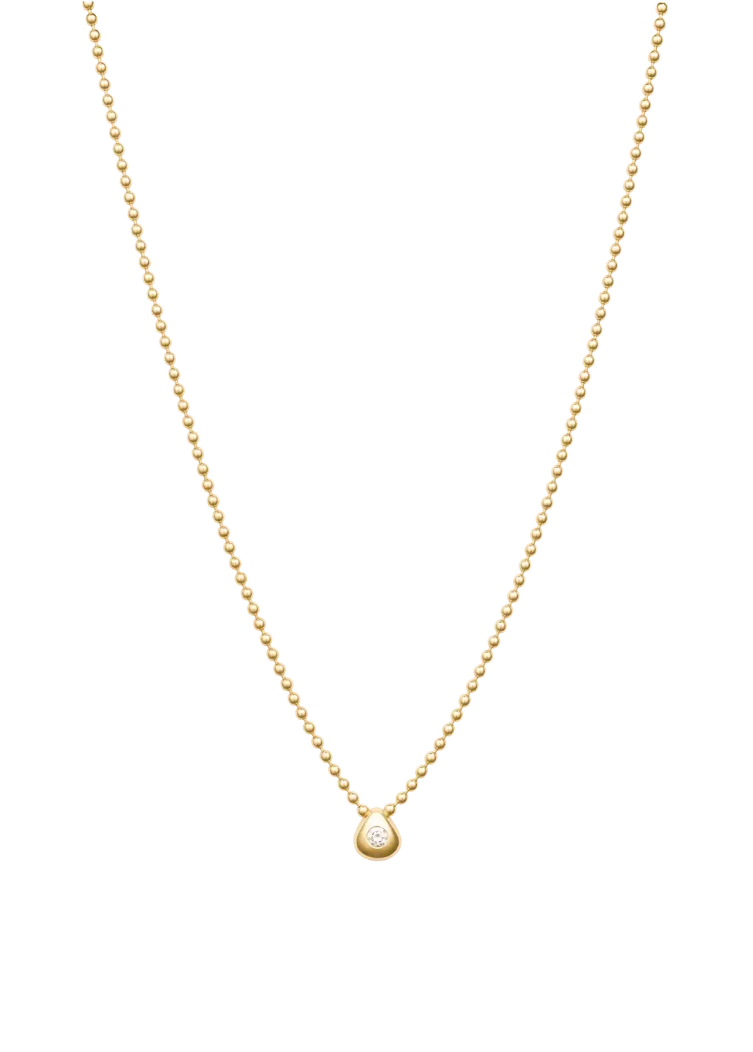 colar de corrente esfera imperfeita com diamante 18k Colares