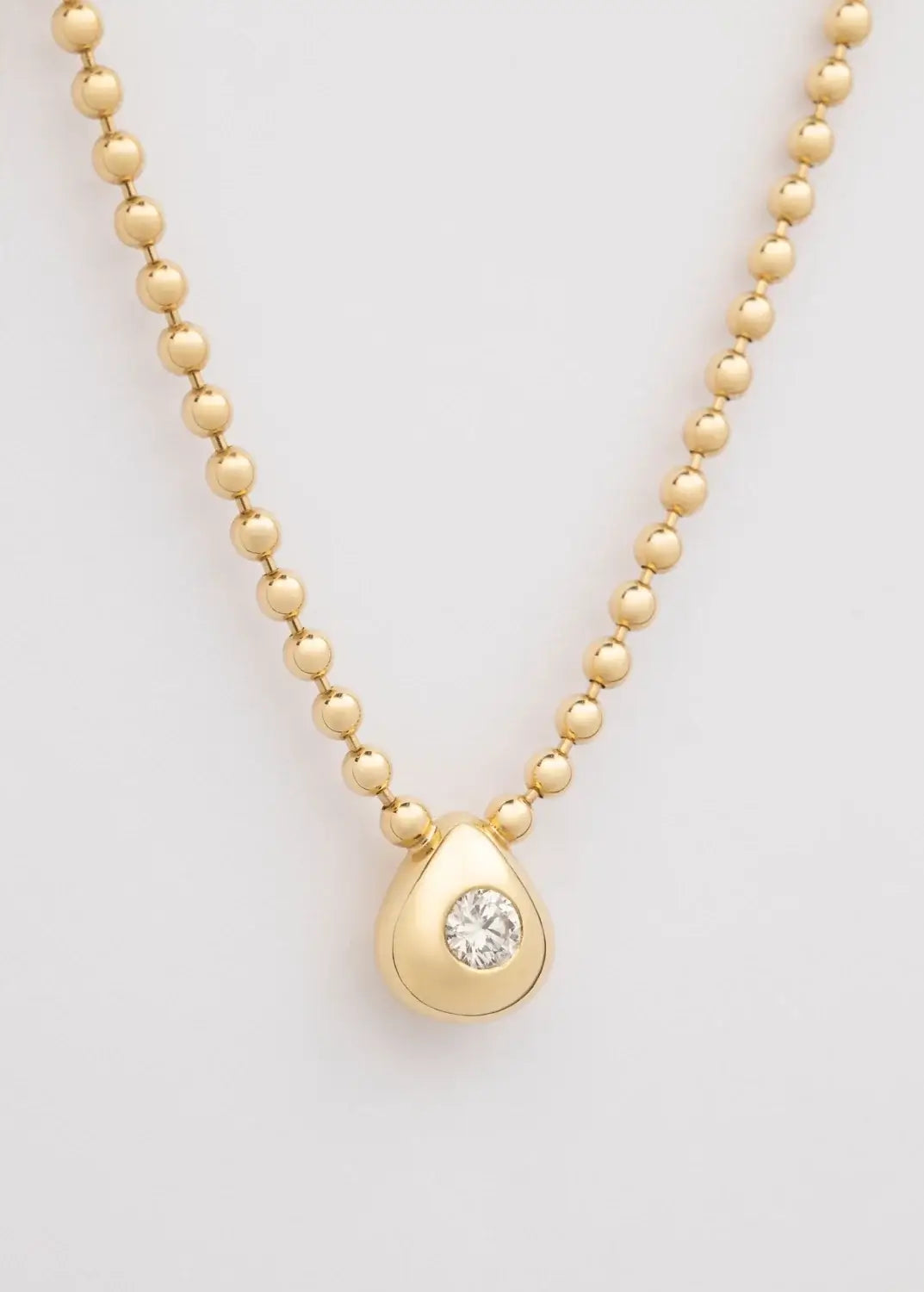 colar de corrente esfera imperfeita com diamante 18k Colares