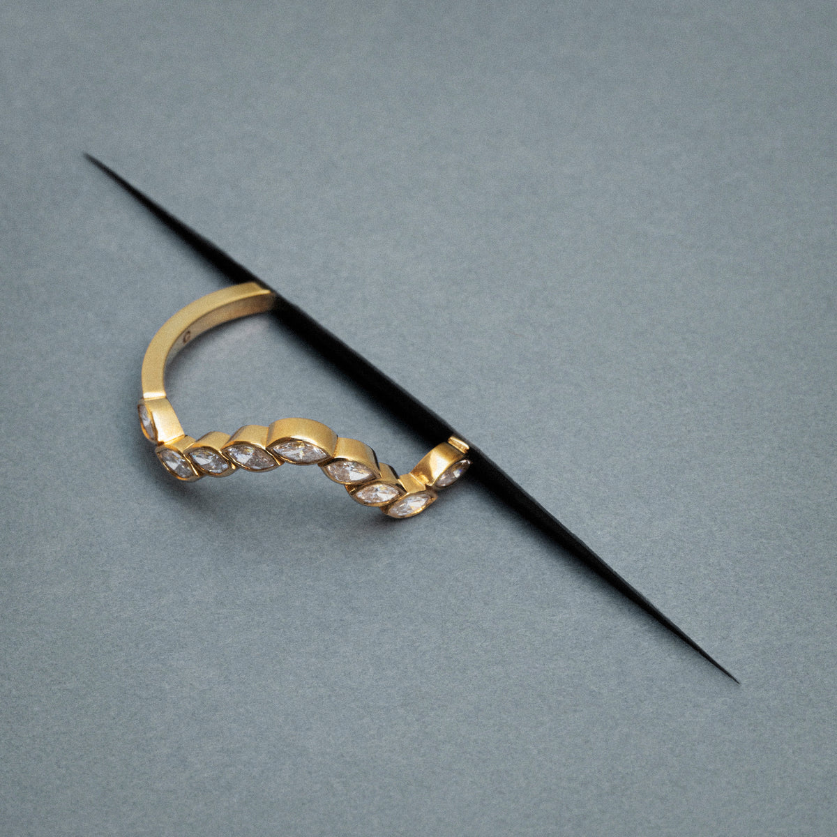 Gold ring with gemstones from the handcrafted sterling silver jewelry gifts collection by CINCO.