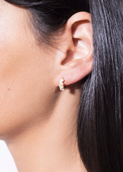 brincos de diamantes em forma 18k Brincos