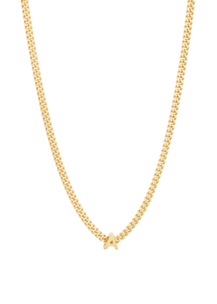 alphabet necklace with pendant A in gold