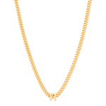 alphabet necklace with pendant R in gold