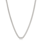 alphabet necklace with pendant R in silver