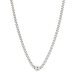 alphabet necklace with pendant B in silver