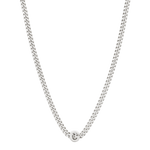 alphabet necklace with pendant G in silver