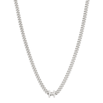 alphabet necklace with pendant H in silver