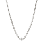 alphabet necklace with pendant O in silver
