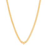 alphabet necklace with pendant V in gold