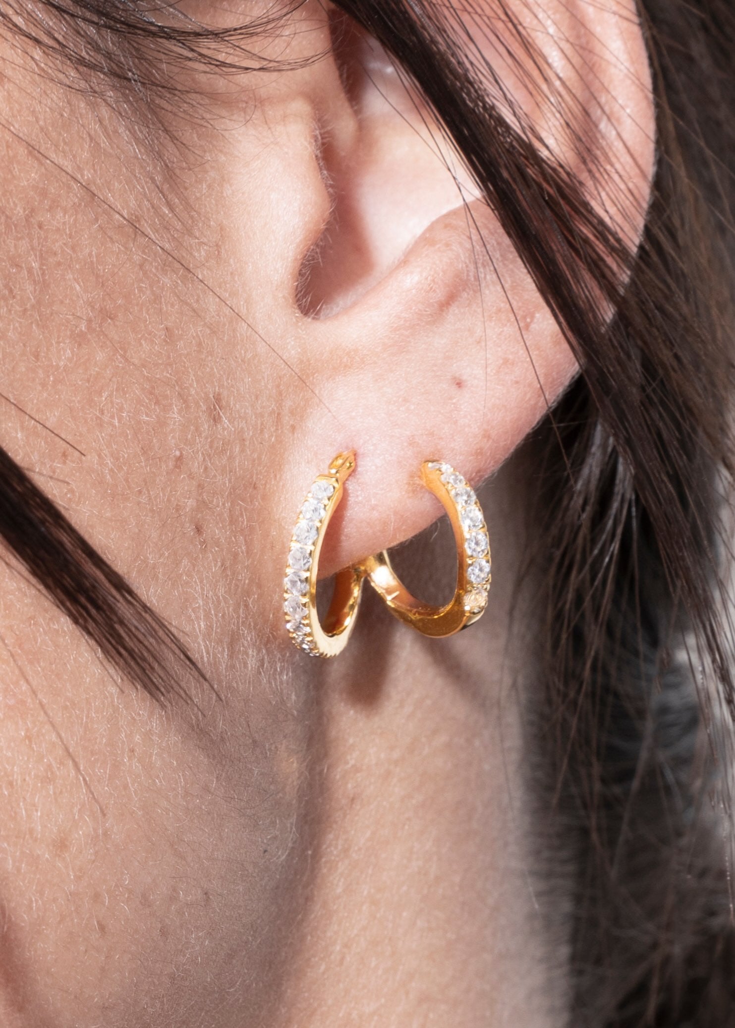 brincos amina double layer