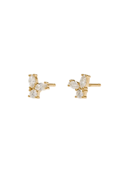 brincos aurora com diamantes 18k Brincos