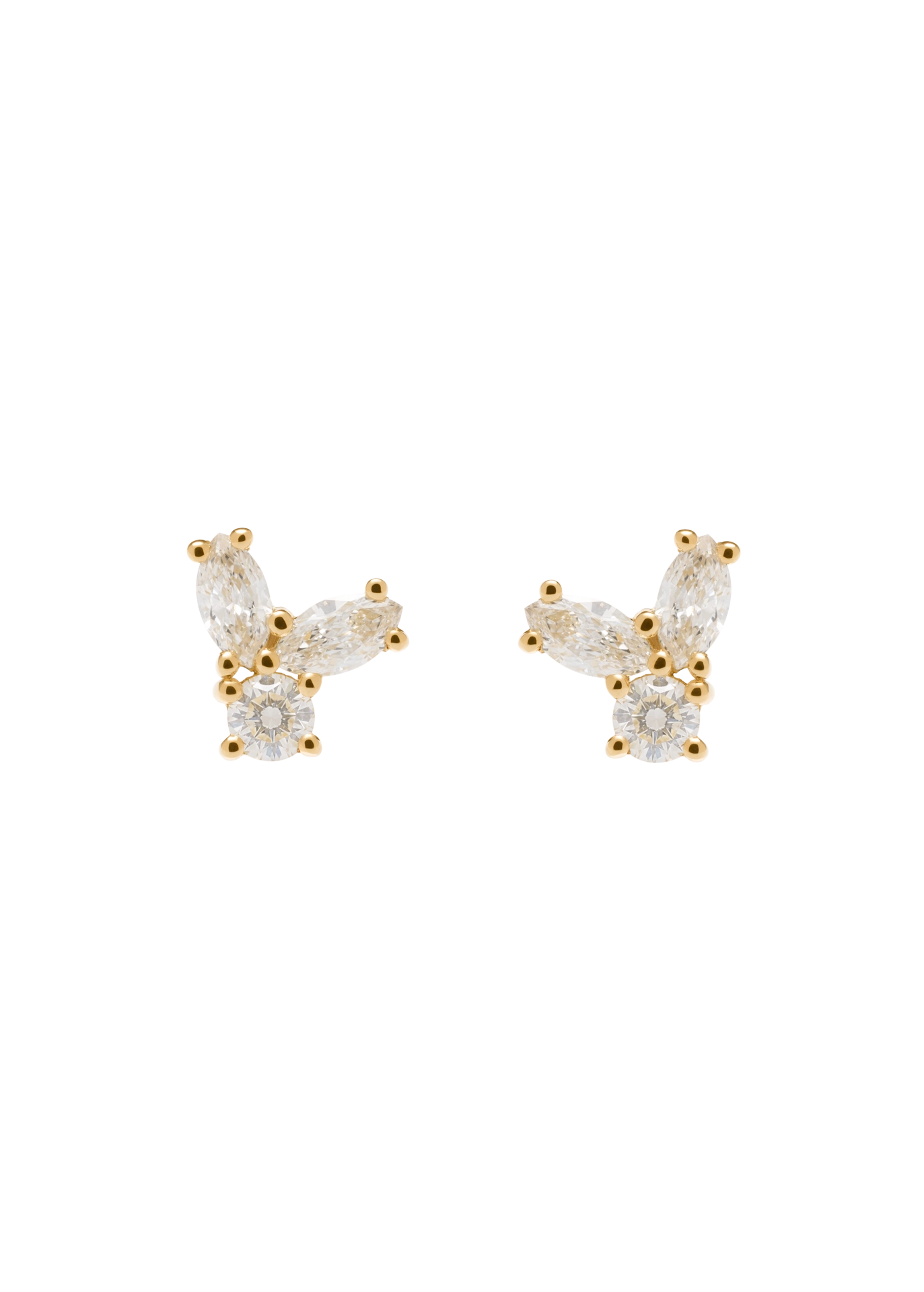 brincos aurora com diamantes 18k Brincos