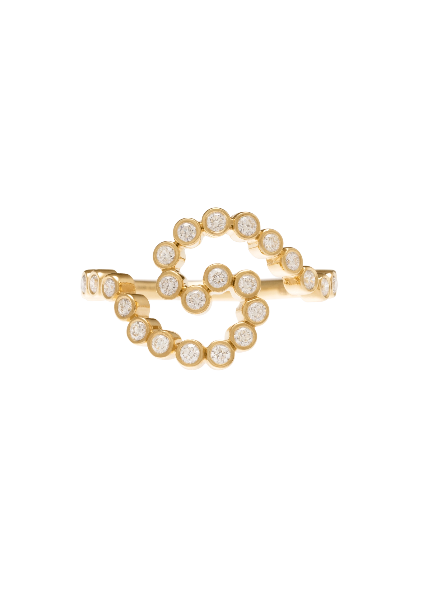 Celine Diamond 18k Circle Ring Rings