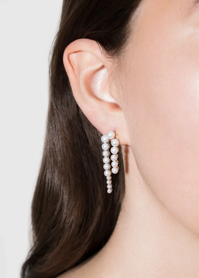 Elise Pearl Drop 18k Earrings Earrings