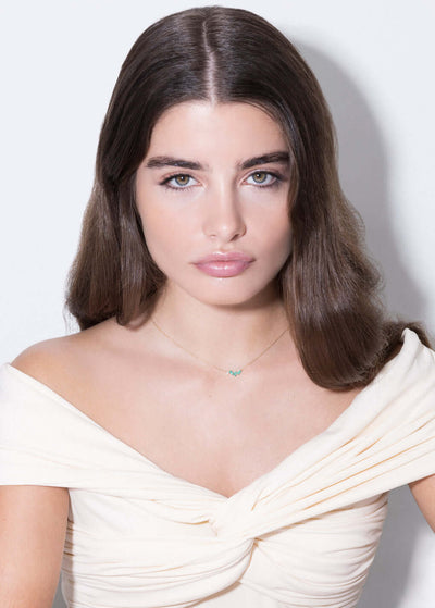 colar de esmeralda e diamante em ouro 18k Colares
