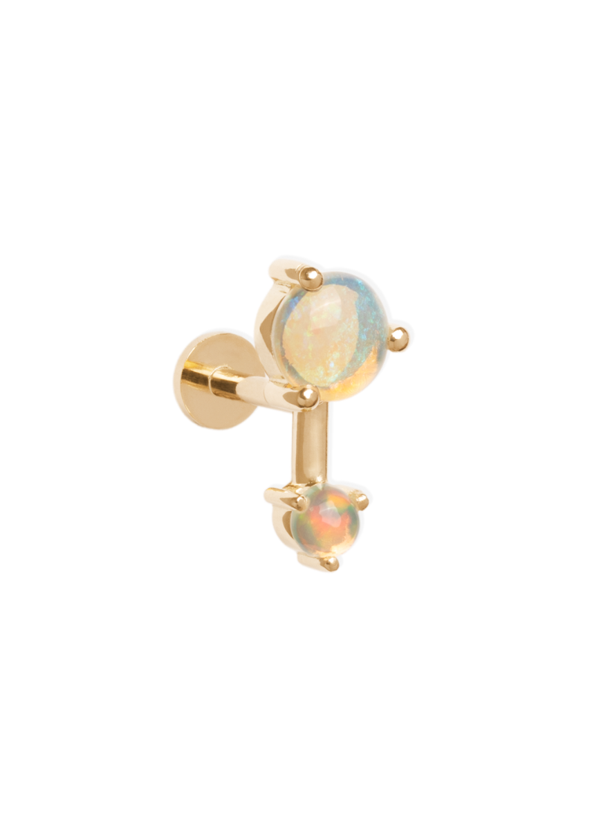 Lena Stud Opala 18k Piercing Earrings