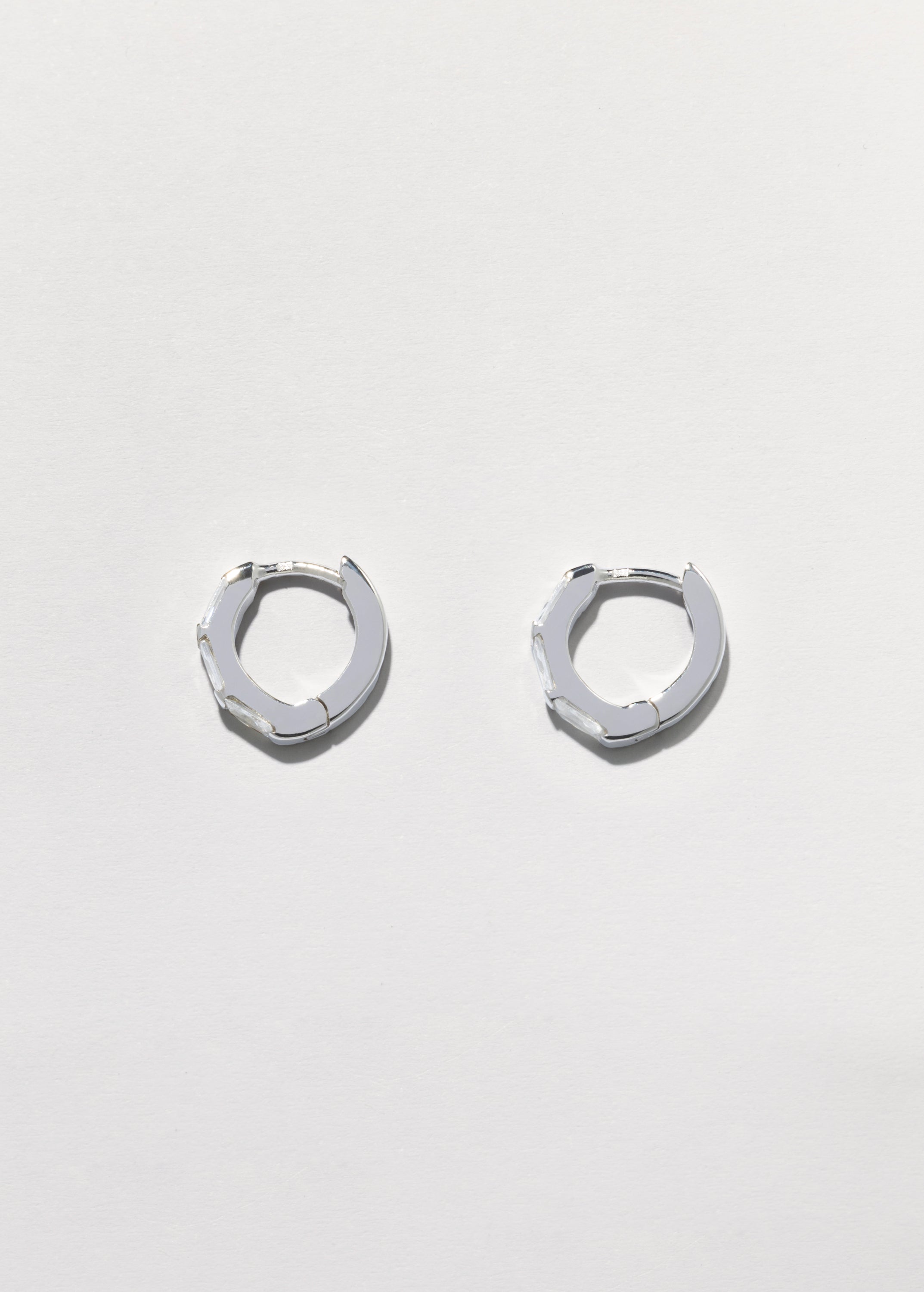 norma earrings white in silver