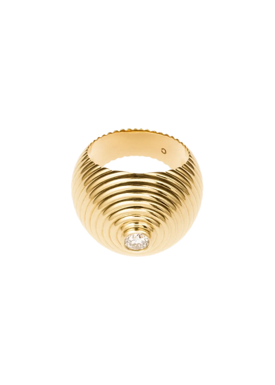 anel de diamante 18k no dedo mindinho Anéis