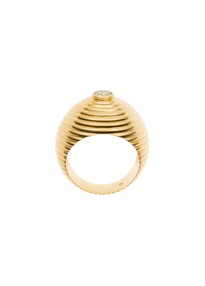 anel de diamante 18k no dedo mindinho Anéis
