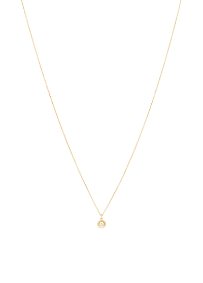 colar redondo com diamante em aro de 18k Colares