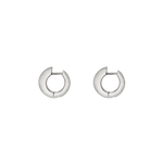 mini sarah polished earrings in silver